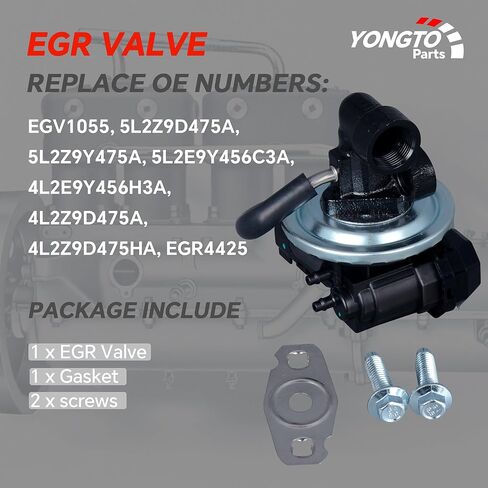 EGV1055 EGR Valve Exhaust Gas Recirculation Valve Compatible with Ford Explorer, Explorer Sport Trac, Mercury Mountaineer 2004-2010, V6 4.0L Replace OE 5L2Z9D475A 4L2E9Y456H3A 4L2Z9D475A in Kuwait