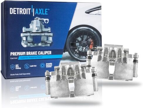 Detroit Axle - Front Brake Calipers for 1999-2002 Ford Mustang [Base, GT], Disc Brake Calipers w/Brackets 2000 2001 Mustang Replacement Brake Caliper Assembly - 2pc Set in Saudi Arabia