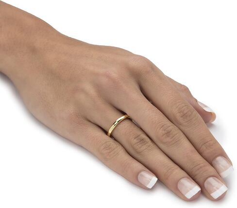 PalmBeach Yellow Gold-plated Sterling Silver Band Ring (2mm) Sizes 6-10 in Saudi Arabia