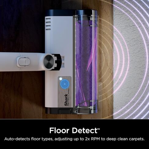 Shark Clean Lightweight Cordless Cleaner with HEPA Filter, Powerful Suction, Portable, Rechargeable, Auto-Empty System, Stick Vacuum for Pet Hair, Motorized Hand Tool Accessory BU3523, Compact, White in Kuwait