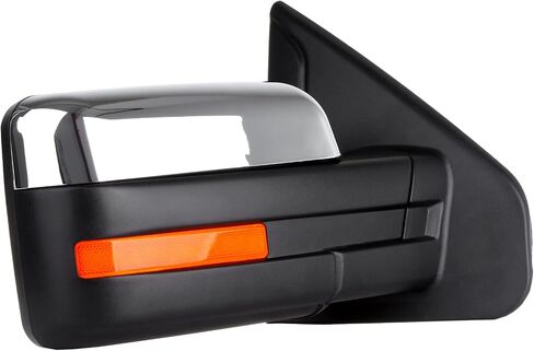 ECCPP Replacement fit for Ford for F-150 2004-2014 Passenger Chrome Towing Mirror Power Heated Puddle Light Turn Signal Right Side View in Saudi Arabia