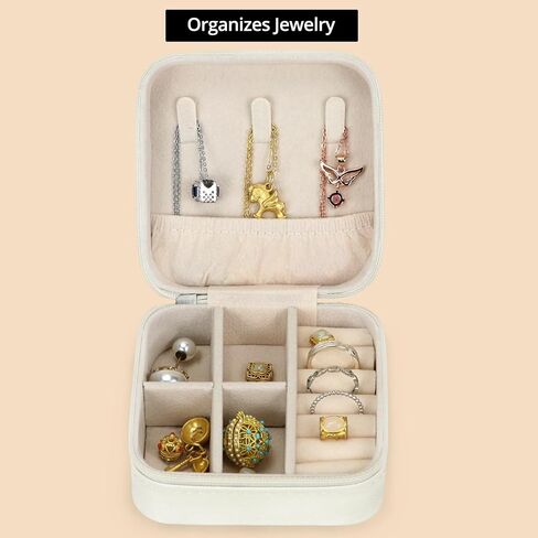 QWORK Travel Jewelry Case - 6 Pack Small Jewelry Travel Organizer Box, Compact Bridesmaid Gift - Mini Storage Case in Saudi Arabia