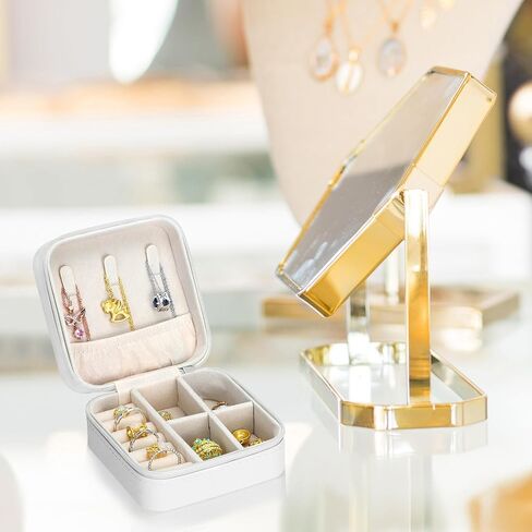 QWORK Travel Jewelry Case - 6 Pack Small Jewelry Travel Organizer Box, Compact Bridesmaid Gift - Mini Storage Case in Saudi Arabia
