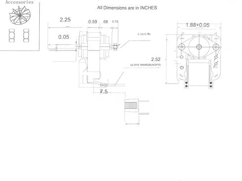 مجموعة كاملة لمحرك مروحة عادم الحمام العالمي من Endurance Pro لاستبدال Broan Nutone C01575، 50 CFM، 120V Uppco، Ventorola E498-1 Bay Motors، Sears 569 Dayton، YJF6158 65100 EM550 (قطعة واحدة) in Kuwait