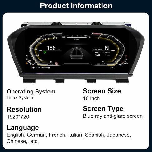 10" Digital Dash Instrument Cluster for BMW 1 2 Series F20 F52 F22 F45 X1 F48 F49 X2 F39 Digital Cluster Instrument Speedometer Replacement Aftermarket Digital Dash Cluster in Saudi Arabia
