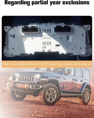 مجموعة لسيارة Jeep JL 2018-2023، عداد سرعة رقمي 12.3 بوصة مع شاشة HD 1920x720، استبدال لوحة أجهزة القياس لأداة ما بعد العلامة لمصارع Wranglerp in Kuwait