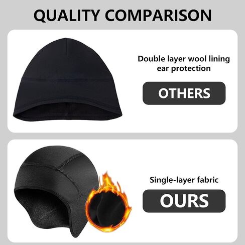 Thermal Skull Cap Helmet Liner Hat with Face Cover, Balaclava Face Mask with Glasses Holes for Cycling Motorcycle in Saudi Arabia