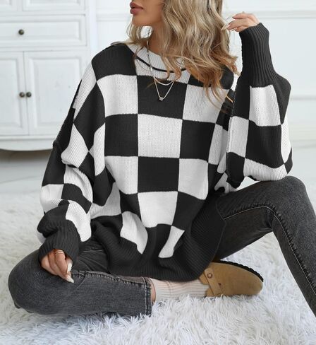 Simier Fariry Women's Oversized Slouchy Pullover Sweater Fall Comfy Urban Knitwear Winter Loose Long Sleeve Baggy Tunic in Saudi Arabia