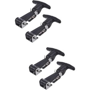 6 قطع من صندوق أدوات السفر، صندوق أدوات مقطورة، غطاء مطاطي للسيارة، غطاء مطاطي من الفولاذ المقاوم للصدأ، مقبض على شكل حرف T، معدات الباب، صندوق أدوات المحرك، غطاء صندوق أدوات فولاذي لتخميد التوتر (اللون: كما هو موضح × 2 قطعة، الحجم: Me) in Kuwait