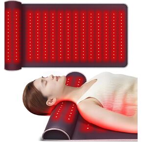 New 19" × 35.8" Red Light Therapy Mat with Neck Support, Full Body Pad for Neck, Shoulder & Back Pain Relief, Dual Wavelength 660nm & 850nm in Saudi Arabia