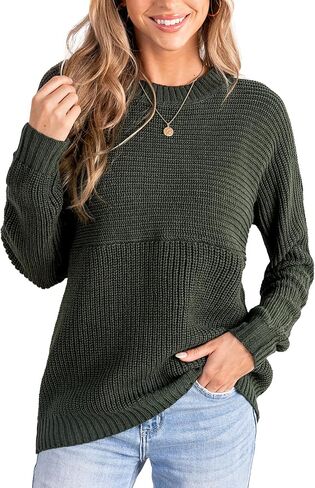 CUPSHE Women's Long Sleeve Knit Sweaters Crewneck Pullover Fall Sweater Casual Jumper Tops in Saudi Arabia