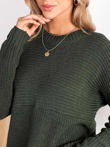 CUPSHE Women's Long Sleeve Knit Sweaters Crewneck Pullover Fall Sweater Casual Jumper Tops in Saudi Arabia