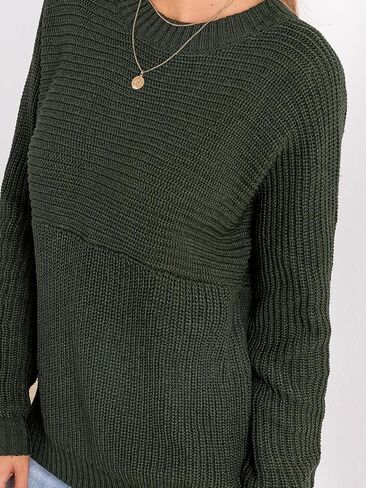 CUPSHE Women's Long Sleeve Knit Sweaters Crewneck Pullover Fall Sweater Casual Jumper Tops in Saudi Arabia