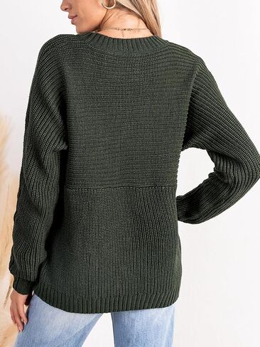 CUPSHE Women's Long Sleeve Knit Sweaters Crewneck Pullover Fall Sweater Casual Jumper Tops in Saudi Arabia