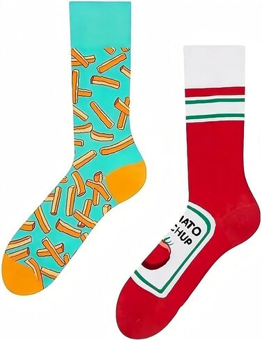 Crazy Socks Snack & Junk Food Themes, Funny Silly Novelty Crew Socks Gift for Men Women Tomato in Saudi Arabia