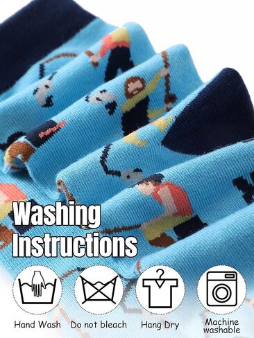 Eurzom 12 Pairs Funny Fishing Socks for Men Novelty Fisherman Gifts Men Cotton Crew Fisherman Socks for Fishing Lover Dad Birthday Xmas Party Favors in Saudi Arabia