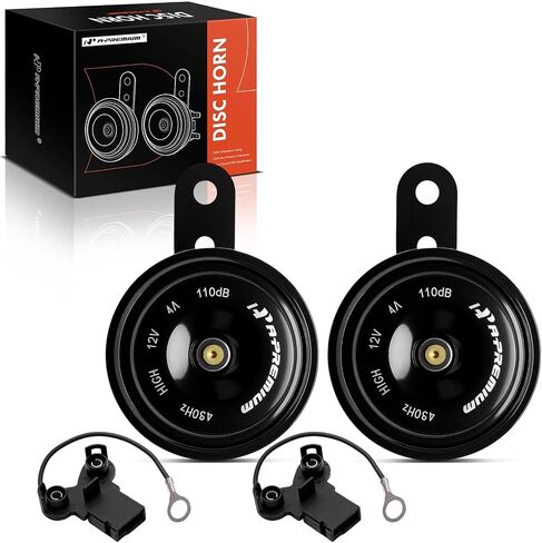 A-Premium 2Pcs Electric Disc Horn Compatible with Toyota Camry, RAV4, Corolla, Prius, Highlander & Subaru Outback, Forester, Impreza, Legacy & Lexus, ES, IS, GX, GS, LS, LX in Saudi Arabia