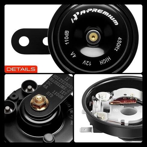 A-Premium 2Pcs Electric Disc Horn Compatible with Toyota Camry, RAV4, Corolla, Prius, Highlander & Subaru Outback, Forester, Impreza, Legacy & Lexus, ES, IS, GX, GS, LS, LX in Saudi Arabia
