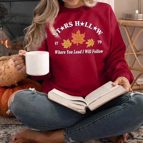 KIEKIECOO المرأة Crewneck البلوز الخريف ورقة خمر الجرافيك بلوزات رسالة قطرة الكتف كم طويل البلوز القمم in Kuwait