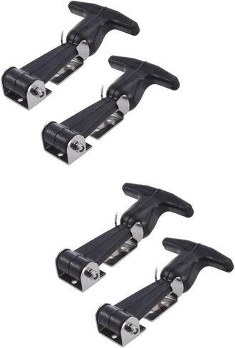 6 قطع من صندوق أدوات السفر، صندوق أدوات مقطورة، غطاء مطاطي للسيارة، غطاء مطاطي من الفولاذ المقاوم للصدأ، مقبض على شكل حرف T، معدات الباب، صندوق أدوات المحرك، غطاء صندوق أدوات فولاذي لتخميد التوتر (اللون: كما هو موضح × 2 قطعة، الحجم: Me) in Kuwait