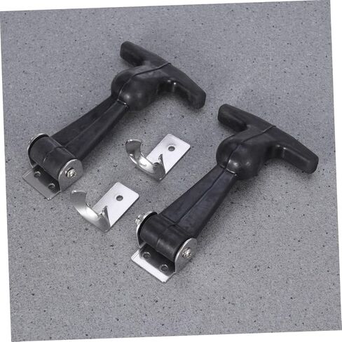 6 قطع من صندوق أدوات السفر، صندوق أدوات مقطورة، غطاء مطاطي للسيارة، غطاء مطاطي من الفولاذ المقاوم للصدأ، مقبض على شكل حرف T، معدات الباب، صندوق أدوات المحرك، غطاء صندوق أدوات فولاذي لتخميد التوتر (اللون: كما هو موضح × 2 قطعة، الحجم: Me) in Kuwait