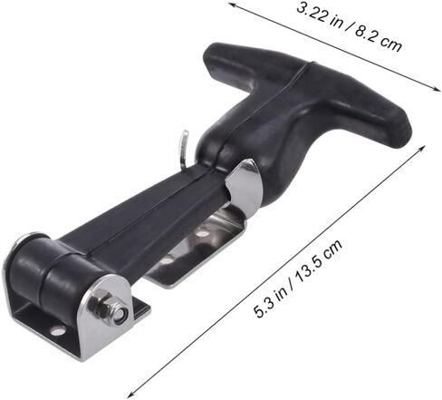 6 قطع من صندوق أدوات السفر، صندوق أدوات مقطورة، غطاء مطاطي للسيارة، غطاء مطاطي من الفولاذ المقاوم للصدأ، مقبض على شكل حرف T، معدات الباب، صندوق أدوات المحرك، غطاء صندوق أدوات فولاذي لتخميد التوتر (اللون: كما هو موضح × 2 قطعة، الحجم: Me) in Kuwait