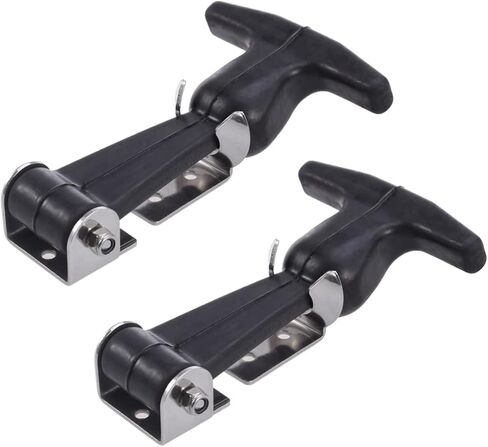 6 قطع من صندوق أدوات السفر، صندوق أدوات مقطورة، غطاء مطاطي للسيارة، غطاء مطاطي من الفولاذ المقاوم للصدأ، مقبض على شكل حرف T، معدات الباب، صندوق أدوات المحرك، غطاء صندوق أدوات فولاذي لتخميد التوتر (اللون: كما هو موضح × 2 قطعة، الحجم: Me) in Kuwait