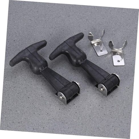 6 قطع من صندوق أدوات السفر، صندوق أدوات مقطورة، غطاء مطاطي للسيارة، غطاء مطاطي من الفولاذ المقاوم للصدأ، مقبض على شكل حرف T، معدات الباب، صندوق أدوات المحرك، غطاء صندوق أدوات فولاذي لتخميد التوتر (اللون: كما هو موضح × 2 قطعة، الحجم: Me) in Kuwait