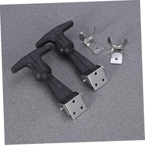 6 قطع من صندوق أدوات السفر، صندوق أدوات مقطورة، غطاء مطاطي للسيارة، غطاء مطاطي من الفولاذ المقاوم للصدأ، مقبض على شكل حرف T، معدات الباب، صندوق أدوات المحرك، غطاء صندوق أدوات فولاذي لتخميد التوتر (اللون: كما هو موضح × 2 قطعة، الحجم: Me) in Kuwait