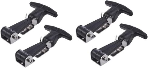 6 قطع من صندوق أدوات السفر، صندوق أدوات مقطورة، غطاء مطاطي للسيارة، غطاء مطاطي من الفولاذ المقاوم للصدأ، مقبض على شكل حرف T، معدات الباب، صندوق أدوات المحرك، غطاء صندوق أدوات فولاذي لتخميد التوتر (اللون: كما هو موضح × 2 قطعة، الحجم: Me) in Kuwait