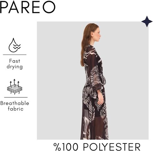 Swimsuit Cover-Up for Women | Open-Front Belted Long Kimono Cover-Ups | Beachwear in Saudi Arabia
