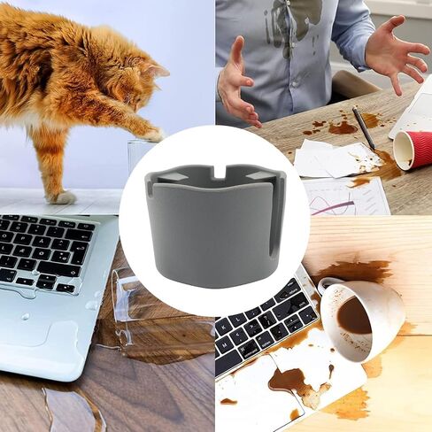 Suction Cup Holder - Ultra-Strong Desk Cup Holder, Non-Slip RV Drink Holder for Car/Office/Home, Organize Mugs & Water Bottles (Perfect for Drivers, Travelers, Office Workers) (Gray) in Saudi Arabia