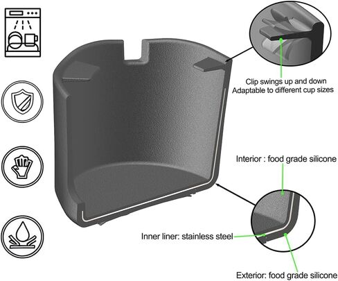 Suction Cup Holder - Ultra-Strong Desk Cup Holder, Non-Slip RV Drink Holder for Car/Office/Home, Organize Mugs & Water Bottles (Perfect for Drivers, Travelers, Office Workers) (Gray) in Saudi Arabia