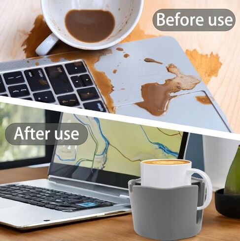 Suction Cup Holder - Ultra-Strong Desk Cup Holder, Non-Slip RV Drink Holder for Car/Office/Home, Organize Mugs & Water Bottles (Perfect for Drivers, Travelers, Office Workers) (Gray) in Saudi Arabia