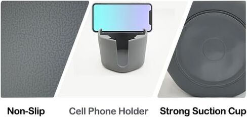 Suction Cup Holder - Ultra-Strong Desk Cup Holder, Non-Slip RV Drink Holder for Car/Office/Home, Organize Mugs & Water Bottles (Perfect for Drivers, Travelers, Office Workers) (Gray) in Saudi Arabia