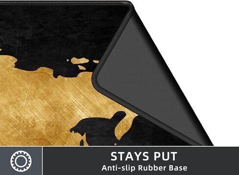 Rinaze Extra Large Gaming Mouse Pad with White Topographic, XXL Mousepad, Big Mouse Mat Desk Pad, Non Slip Keyboard Pad for Gaming Computer Laptop PC Office Desk Accessories in Saudi Arabia