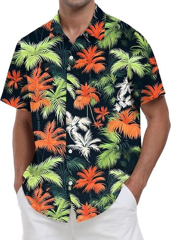 Hawaiian Shirt for Mens Short Sleeves Clothing Summer Shirts in Saudi Arabia