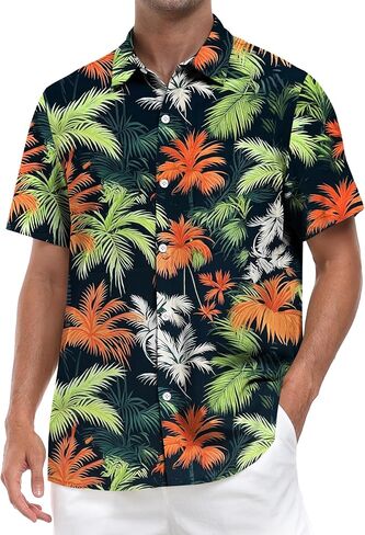Hawaiian Shirt for Mens Short Sleeves Clothing Summer Shirts in Saudi Arabia