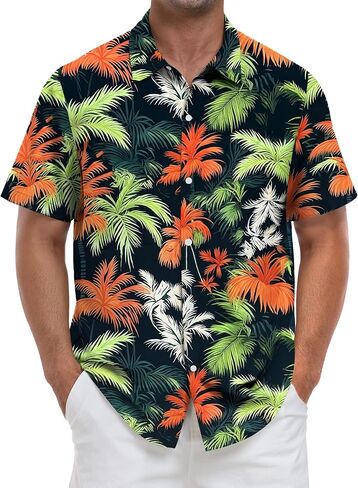 Hawaiian Shirt for Mens Short Sleeves Clothing Summer Shirts in Saudi Arabia