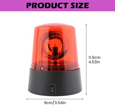 LED Strobe Light, DJ Flashing Stage Lights, Rotating Red Flashing Beacon Party Lamp Strobe Light with Switch Control for DJ Show Bar(1PC,Color:Red) in Saudi Arabia