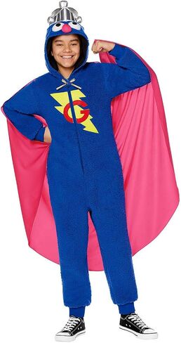 Spirit Halloween Sesame Street Kids Super Grover Jumpsuit Costume in Saudi Arabia