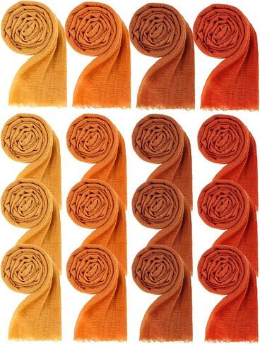 12 Pcs Fall Scarf for Women Soft Cotton Hemp Scarf Fall Gifts for Women Long Head Wraps Shawl Hijab for Mom Female Sister Autumn Thanksgiving Birthday Wedding Party Favors in Saudi Arabia