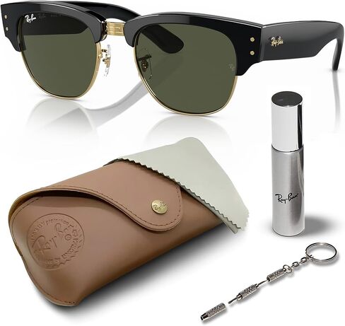 Ray-Ban RB0316S MEGA CLUBMASTER Square Shaped Sunglasses for Men & Women with Official RAYBAN Eyewear Kit in Saudi Arabia