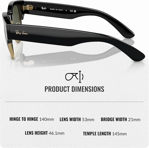 Ray-Ban RB0316S MEGA CLUBMASTER Square Shaped Sunglasses for Men & Women with Official RAYBAN Eyewear Kit in Saudi Arabia