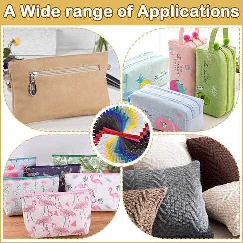 Zippers for Sewing, DOITEM 48 pcs 60cm/24 Inch Zippers Multicolor Nylon Coil Zippers for Sewing and Crafts 24 Colors in Kuwait