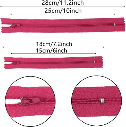 Zippers for Sewing, DOITEM 48 pcs 60cm/24 Inch Zippers Multicolor Nylon Coil Zippers for Sewing and Crafts 24 Colors in Kuwait
