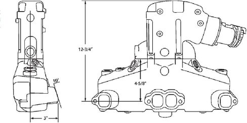 GLM Marine Dry Joint 14 Degree Exhaust Manifold kit compatible with 2005- UP 305 5.0L & 350 5.7L Mercruiser V-8 in Saudi Arabia