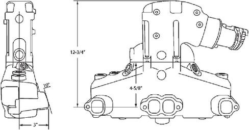 GLM Marine Dry Joint 14 Degree Exhaust Manifold kit compatible with 2005- UP 305 5.0L & 350 5.7L Mercruiser V-8 in Saudi Arabia