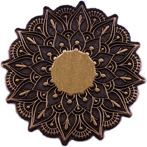 Mandala Spiritual Symbol Art Flower Buddhist Buddhism Hindu Tibet Tibetan Enlightenment Meditation Yoga 1.4" Enamel Pin in Saudi Arabia
