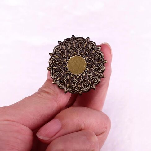 Mandala Spiritual Symbol Art Flower Buddhist Buddhism Hindu Tibet Tibetan Enlightenment Meditation Yoga 1.4" Enamel Pin in Saudi Arabia